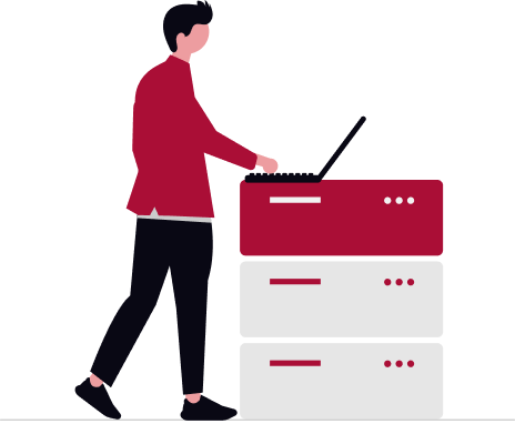 基幹システム再構築をイメージしたイラスト